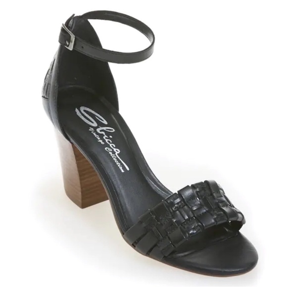 Black Ankle-Strap Block Heel Sandals - Women size 8 - Picture 6 of 10